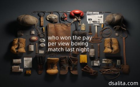 who won the pay per view boxing match last night-Dsalita Boxing