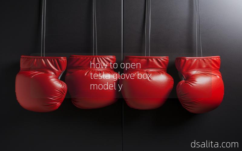 how to open tesla glove box model y
