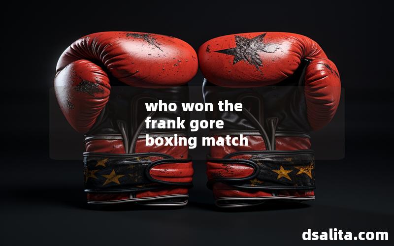 who won the frank gore boxing match