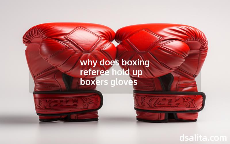 why does boxing referee hold up boxers gloves